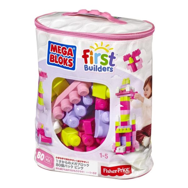 Конструктор Mega Bloks рожевий у мішку 80 деталей (DCH62) - Зображення 2