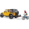 Спецтехніка Bruder Джип Jeep Rubicon з фігуркою велосипедиста на спортивному мо (02543) - Зображення 4