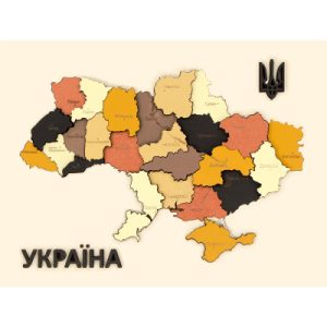 Набір для творчості Rosa Talent Мапа України 3D кольори металіки 24.5х18.5 см (4823098532538)