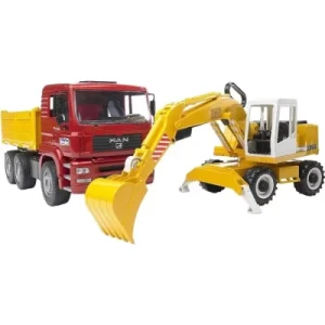 Спецтехніка Bruder Вантажівка МАN TGA та екскаватор Liebherr 1:16 (02751)