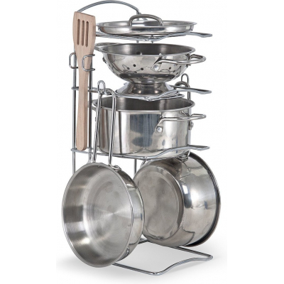 Ігровий набір Melissa&Doug посуд із нержавіючої сталі (MD14265)