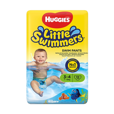 Підгузки Huggies Little Swimmer 3-4 (7-15 кг) 12 шт (36000183399)