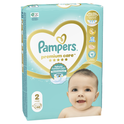 Підгузки Pampers Premium Care Розмір 2 (4-8 кг) 68 шт (8001841104874)