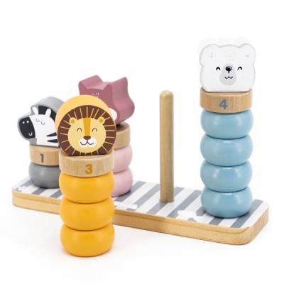 Розвиваюча іграшка Viga Toys Пірамідка-сортер PolarB Звірятка (44022)