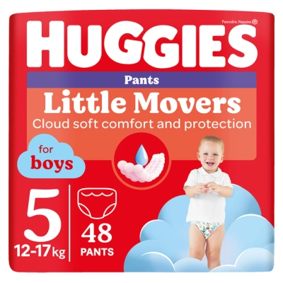 Підгузки Huggies Little Movers/Pants 5 (12-17 кг) для хлопчиків 48 шт (5029053547619)