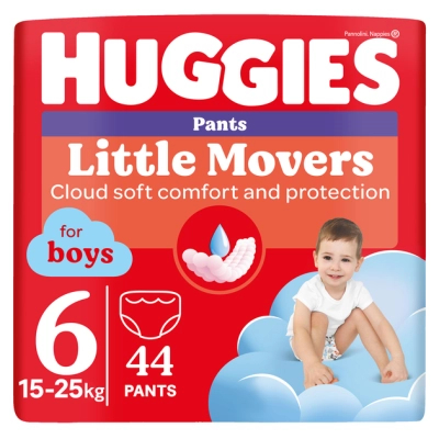 Підгузки Huggies Little Movers/Pants 6 (15-25 кг) для хлопчиків 44 шт (5029053547657)