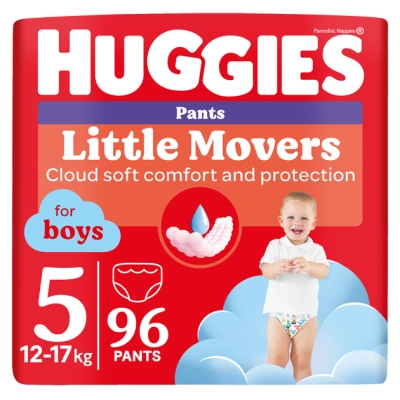 Підгузки Huggies Little Movers/Pants 5 (12-17 кг) для хлопчиків 96 шт (5029054568163)