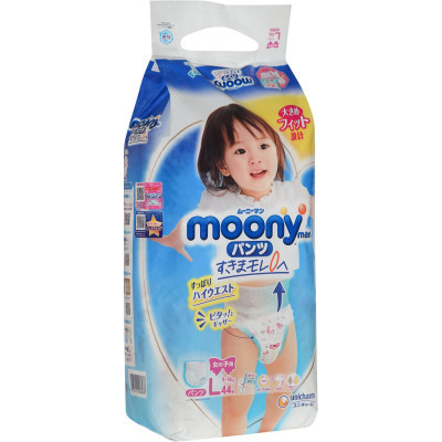 Підгузки Moony трусики для дівчаток L 9-14 кг 44 шт. (4903111206438)