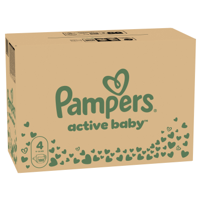 Підгузки Pampers Active Baby Maxi Розмір 4 (9-14 кг), 180 шт. (8006540032725)