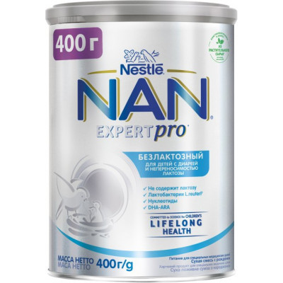 U0628348_big Дитяча суміш Nestle NAN безлактозна з народження 400 г (7613031568147)