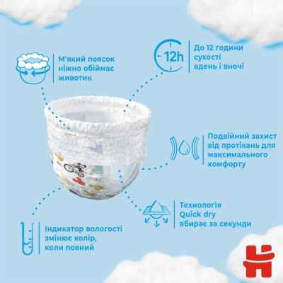 Підгузки Huggies Little Movers/Pants 4 Jumbo 9-14 кг для хлопчиків 36 шт (5029053564265)