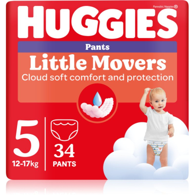 Підгузки Huggies Little Movers/Pants 5 (12-17 кг) для хлопчиків 34 шт (5029053564289)