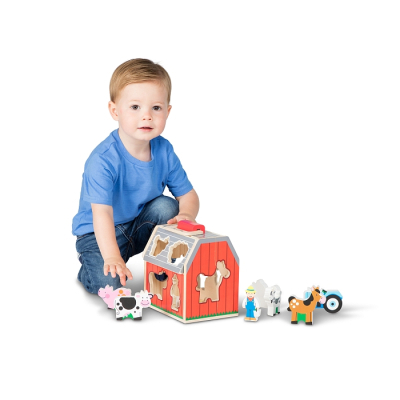 Розвиваюча іграшка Melissa&Doug дерев'яний сортувальний сарай (MD30149)