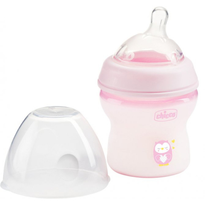 Пляшечка для годування Chicco Natural Feeling Color 150 мл +0 міс Рожева (81311.10)