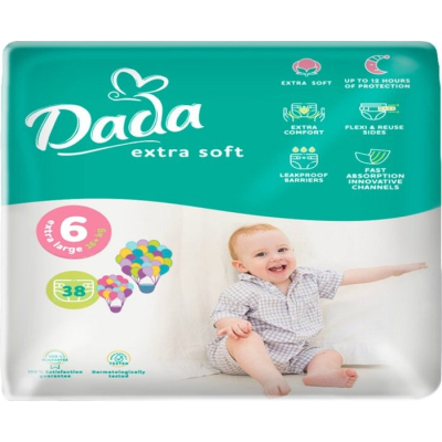 Підгузки Dada Extra Soft 6 (16+ кг) 38 шт (4820174980924)