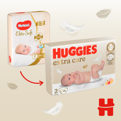 Підгузки Huggies Extra Care 2 (3-6 кг) 58 шт (5029053578071)
