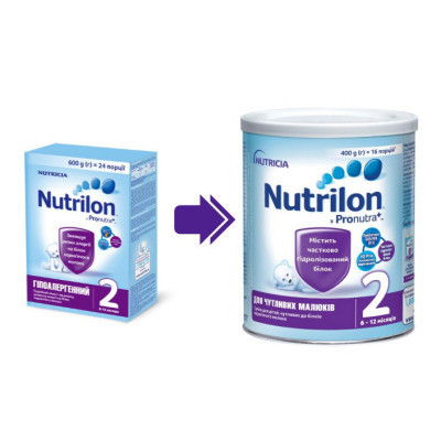 Дитяча суміш Nutrilon 2 Нутрілон для чутливих малюків 400 г (8718117612796)