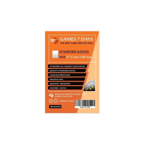 Протектор для карт Games 7 Days 57,5 х 89 мм, Standard USA Chimera, 100 шт (STANDART) (GSD-015789)