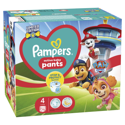 Підгузки Pampers Maxi Розмір 4 (9-15 кг) Paw Patrol 72 шт (8006540863572)