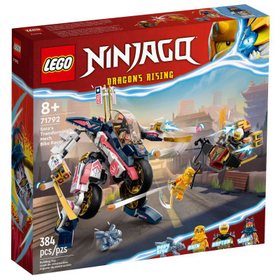 U0823610_big-6 Конструктор LEGO Ninjago Перегоновий робобайк-трансформер Сори 384 деталей (71792)