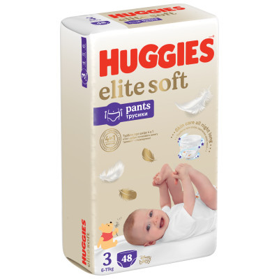 Підгузки Huggies Elite Soft 3 (6-11 кг) Mega 48 шт (5029053549293)