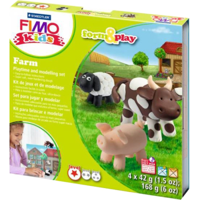 Набір для творчості Fimo Kids Ферма 4 кольори х 42 г (4007817806012)