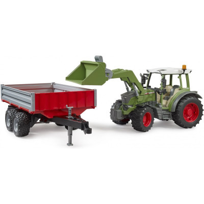 Спецтехніка Bruder Трактор Fendt Vario 211 з переднім навантажувачем та причепом (02182)