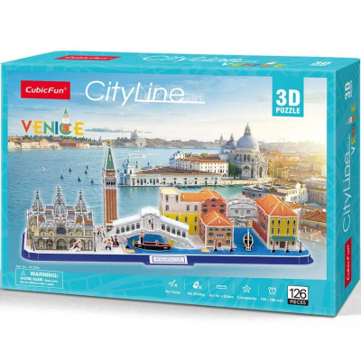 Пазл Cubic Fun Тривимірна головоломка-конструктор City Line Венеція (MC269h)