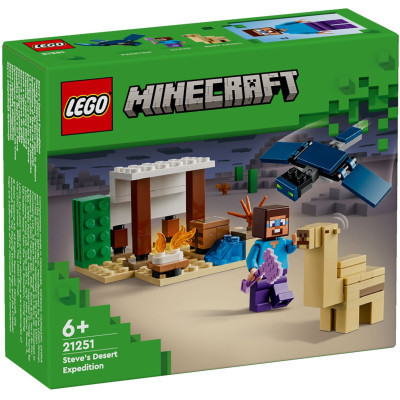 Конструктор LEGO Minecraft Експедиція Стіва в пустелю 75 деталей (21251)