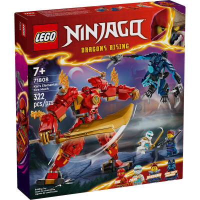 U0889643_big-1 Конструктор LEGO NINJAGO Робот вогняної стихії Кая 322 деталей (71808)