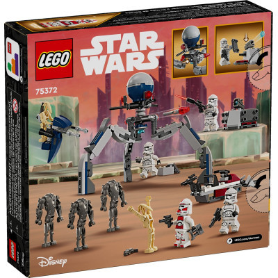 Конструктор LEGO Star Wars Клони-піхотинці й Бойовий дроїд. Бойовий набір 215 деталей (75372)