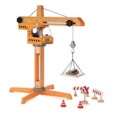 Ігровий набір Hape дерев'яний підйомний кран з аксесуарами (E3011)
