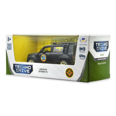 Машина TechnoDrive Автомодель серії Шеврони Героїв - Land Rover Defender 110 - ГУР МО (250364M)