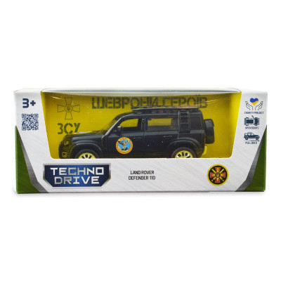 Машина TechnoDrive Автомодель серії Шеврони Героїв - Land Rover Defender 110 - ГУР МО (250364M)