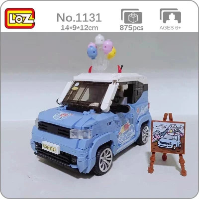 Конструктор LOZ mini Автомобіль MINI блакитний (1131)