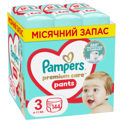 Підгузки Pampers Premium Care Pants Midi Розмір 3 (6-11 кг) 144 шт (8006540490891)