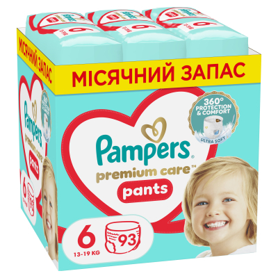 Підгузки Pampers трусики Pants Giant Розмір 6 (14-19 кг) 93 шт (8006540491010)