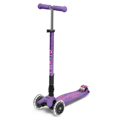 Самокат Micro Maxi Deluxe Foldable LED фіолетовий (MMD100)