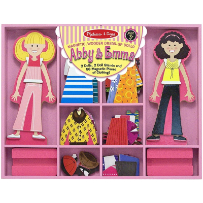 Розвиваюча іграшка Melissa&Doug Магнітна вдягалка середня Еббі і Емма (MD14940)