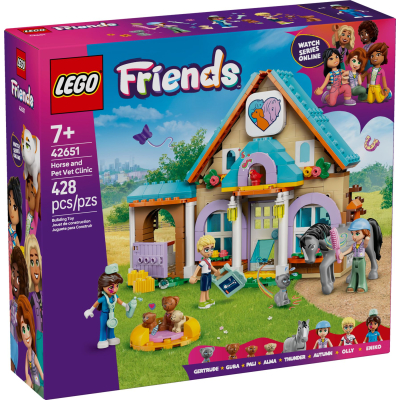 U1003994_big Конструктор LEGO Friends Ветеринарна клініка для коней і домашніх улюбленців (42651)