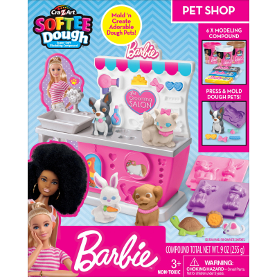 U1013701_6big Набір для творчості Cra-Z-Art Barbie Тісто для ліплення , Зоомагазин з формами, набір 10од (34041CRA)