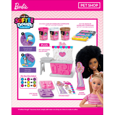 U1013701_7big Набір для творчості Cra-Z-Art Barbie Тісто для ліплення , Зоомагазин з формами, набір 10од (34041CRA)