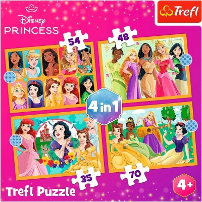 Пазл Trefl Princess Казкові історії 4 in 1 (35, 48, 54, 70) елемента (5900511346510)