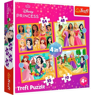 Пазл Trefl Princess Казкові історії 4 in 1 (35, 48, 54, 70) елемента (5900511346510)