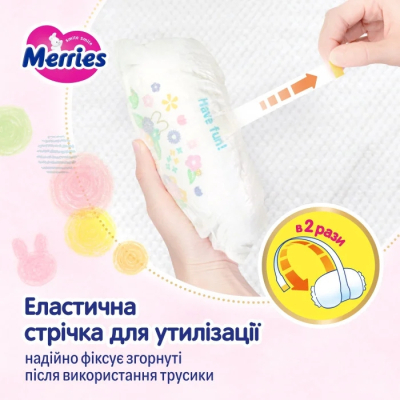 Підгузки Merries розмір XL (12-22 кг) трусики 46 шт (4901301442963)