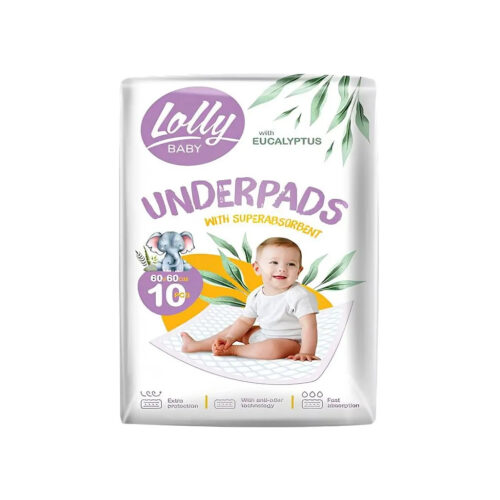 Пелюшки для малюків Lolly 60*60 см 10 шт (4820174981808) Пелюшки для малюків Lolly 60*60 см 10 шт (4820174981808)