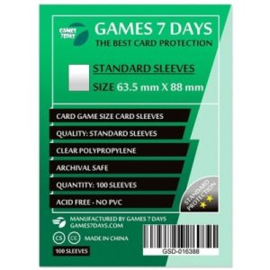 Протектор для карт Games 7 Days 63,5 х 88 мм, Card Game, 100 шт (STANDART) (GSD-016388)