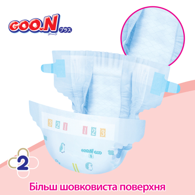 Підгузки GOO.N Plus для дітей 4-8 кг розмір S 70 шт (21000627)