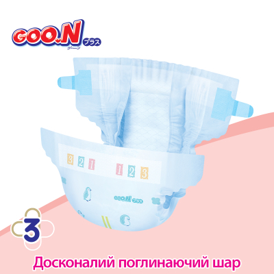 Підгузки GOO.N Plus для дітей 4-8 кг розмір S 70 шт (21000627)