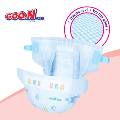 Підгузки GOO.N Plus для дітей 4-8 кг розмір S 70 шт (21000627)